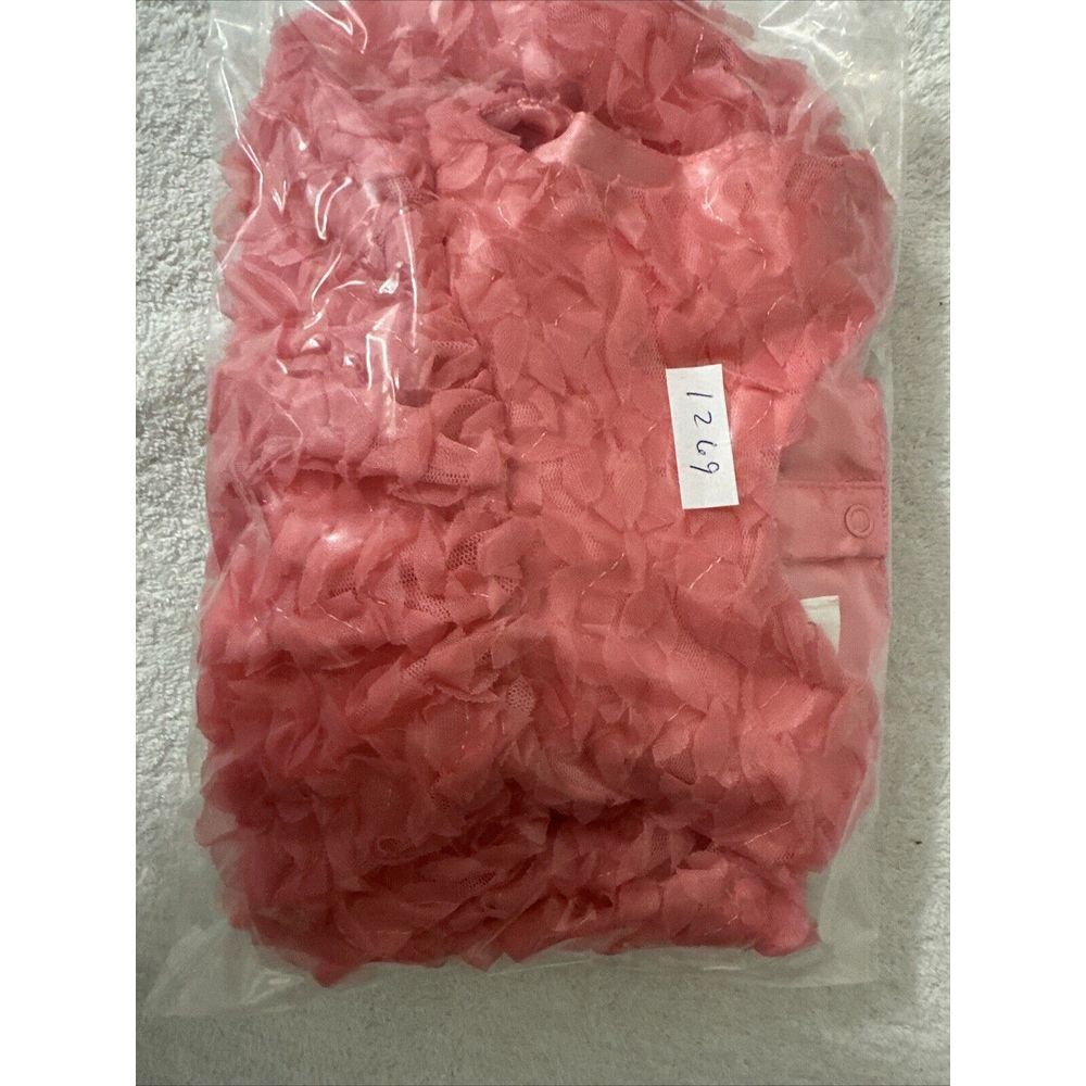 Cat and Jack Baby Girl Coral Pink Dress 3-6mo Ruffles - Picture 10 of 10